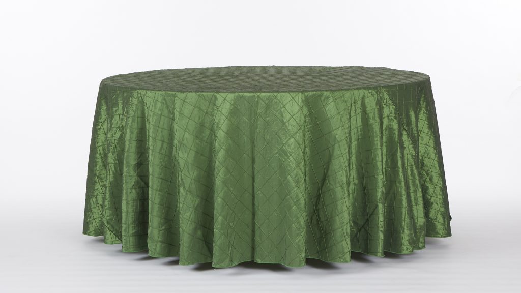 Forest Green Pintuck Tablecloth Chair Decor